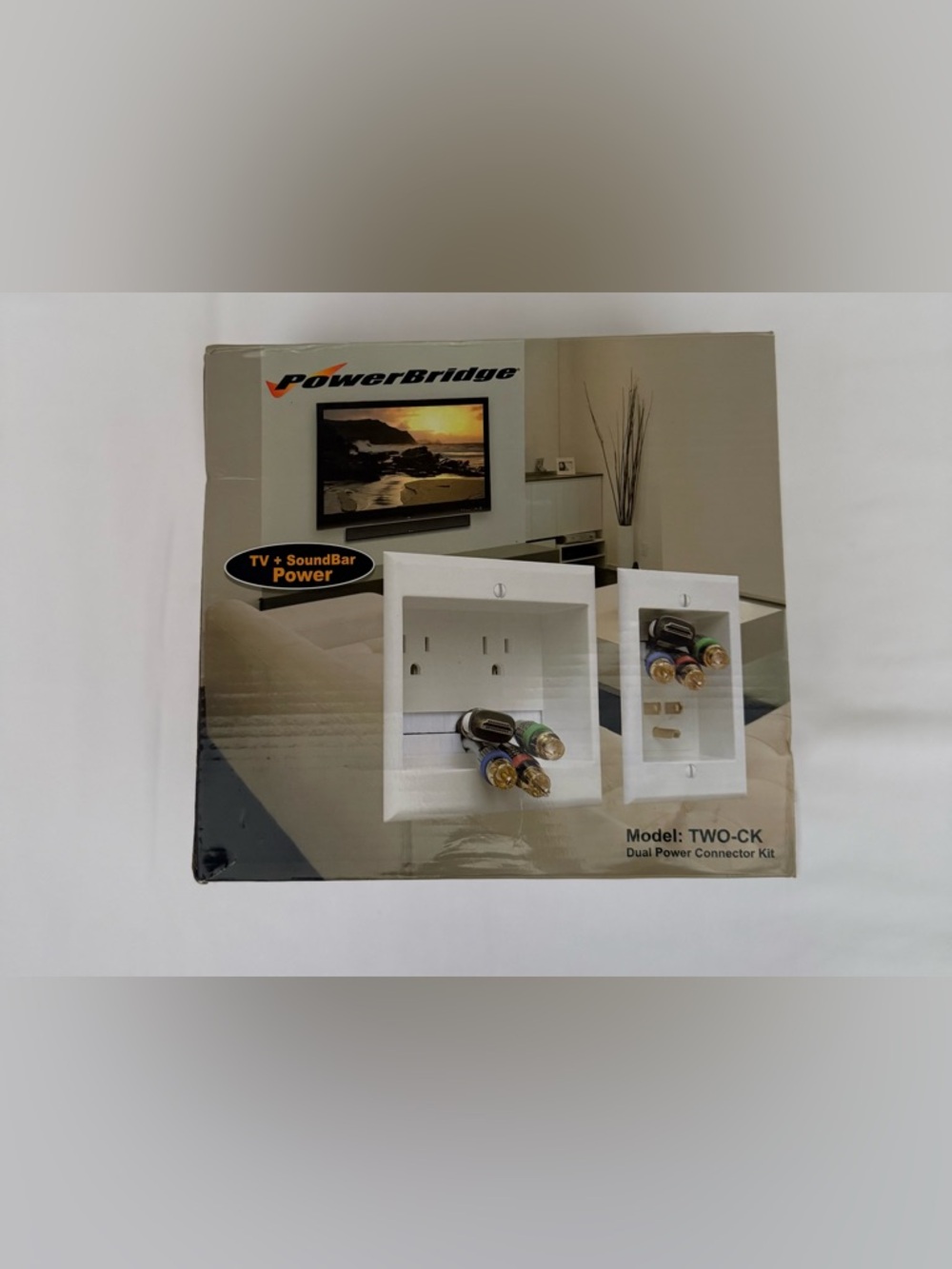 🔥✨ NIB PowerBridge TWO-CK Dual Power Connector Kit TV Cable Management ✨🔥
